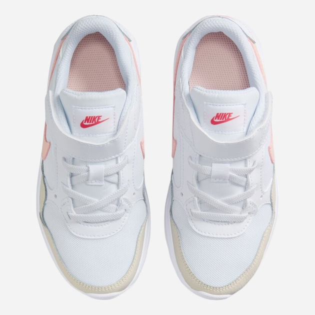 Buty sportowe dziecięce dla dziewczynki z białą podeszwą Nike Air Max Sc (Psv) CZ5356-122 28.5 Biały/Brązowy - obraz 4