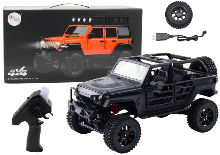 Машинка на радіокеруванні Lean Toys Позашляховик 4x4 Чорна (18561) (5905991017721) - зображення 2