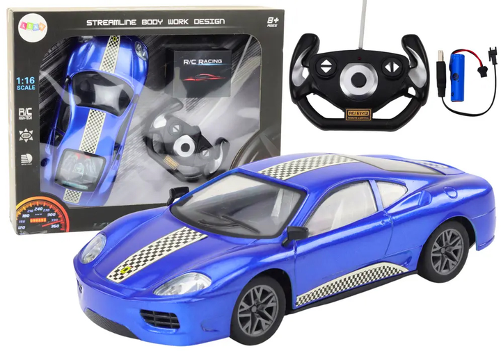 Auto zdalnie sterowane Lean Toys 1:16 Niebieskie (18569) (5905991017806) - obraz 2
