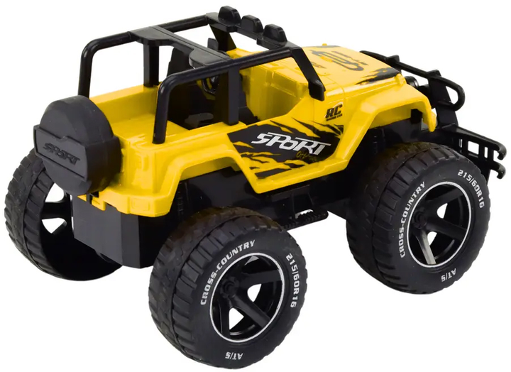 Auto zdalnie sterowane Lean Toys Samochód terenowy 1:18 Żółte (19172) (5905991017561) - obraz 4