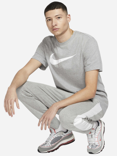 Футболка довга чоловіча Nike M Nsw Tee Icon Swoosh DC5094-063 L Сіра (194502461039) - зображення 3