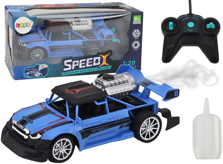 Auto zdalnie sterowane Lean Toys Speed 1:20 Niebieskie (19619) (5905991009948) - obraz 2