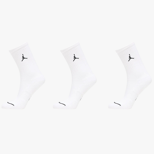 Zestaw skarpet męskich 3 pary Nike U J Ed Cush Poly Crew 3Pr 144 DX9632-100 XL Biały - obraz 1