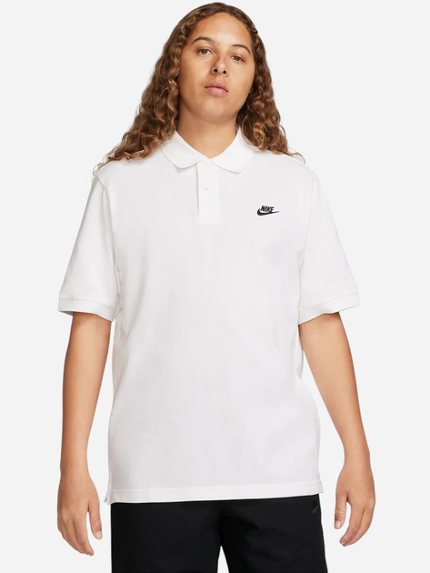 Поло довге чоловіче Nike M Nk Club Ss Polo Pique FN3894-100 S Біле (196974915539) - зображення 1