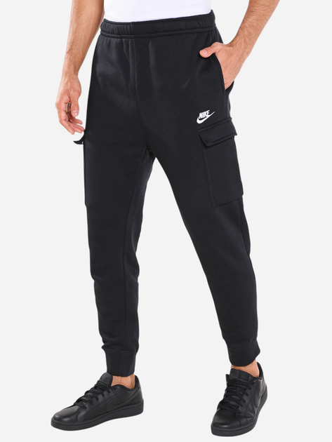 Spodnie cargo męskie z kieszeniami Nike M Nsw Club Pant Cargo Bb CD3129-010 L Czarne - obraz 1