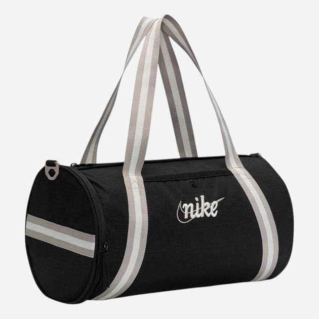 Спортивна сумка жіноча тканинна Nike Nk Heritage Duff - Retro DR6261-014 Чорна (197602738520) - зображення 4