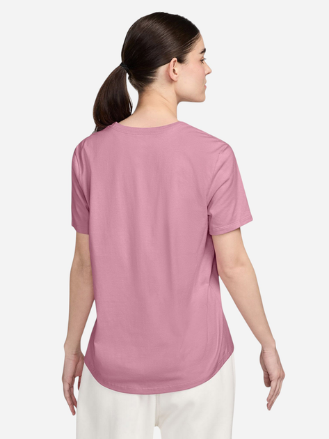 Koszulka damska bawełniana Nike W Nsw Club Ss Tee Icn Ftra DX7906-623 M Różowa - obraz 2
