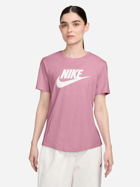 Футболка бавовняна жіноча Nike W Nsw Club Ss Tee Icn Ftra DX7906-623 XL Рожева з принтом (197860764576) - зображення 1
