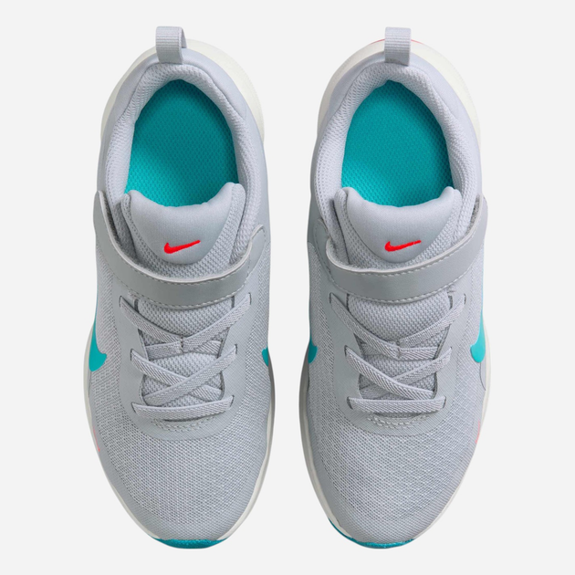 Buty sportowe chłopięce na rzepy Nike Revolution 7 (Psv) FB7690-008 25 Szare - obraz 4
