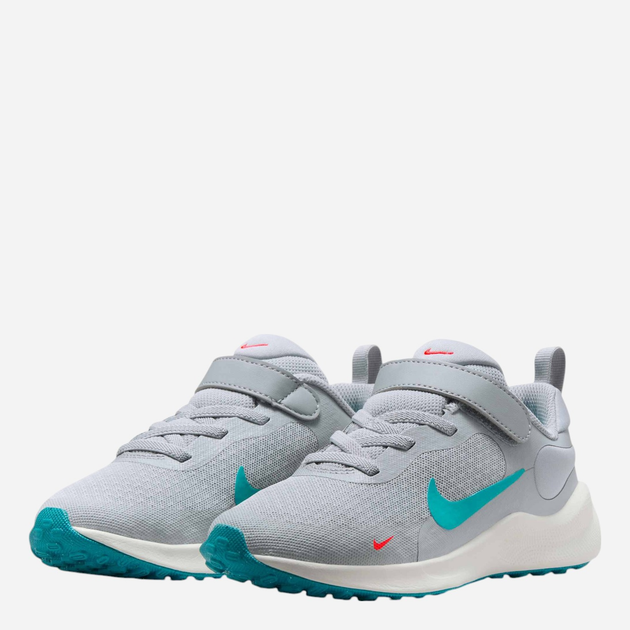 Buty sportowe chłopięce na rzepy Nike Revolution 7 (Psv) FB7690-008 27 Szare - obraz 2