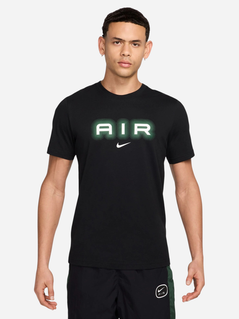 Футболка бавовняна довга чоловіча Nike M Nsw Sw Air Graphic Tee HM0185-011 2XL Чорна (197861865562) - зображення 1