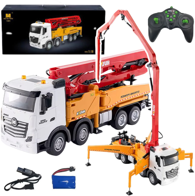 Вантажівка на радіокеруванні Huina Toys 1:18 Різнокольорова (22742) (5905991050919) - зображення 2