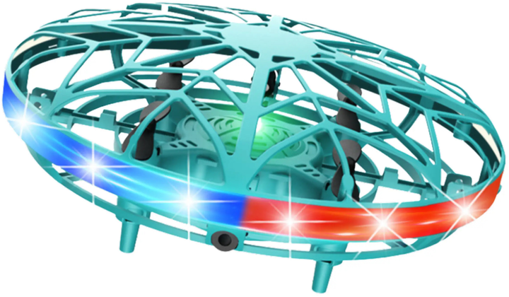 Дрон на радіокеруванні Lean Toys UFO LED Бірюзовий (24721) (5905991057710) - зображення 3