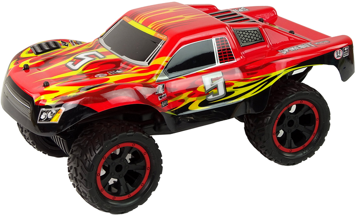 Auto zdalnie sterowane Lean Toys Truck Monster 1:12 Czerwone (15391) (5905515357685) - obraz 3