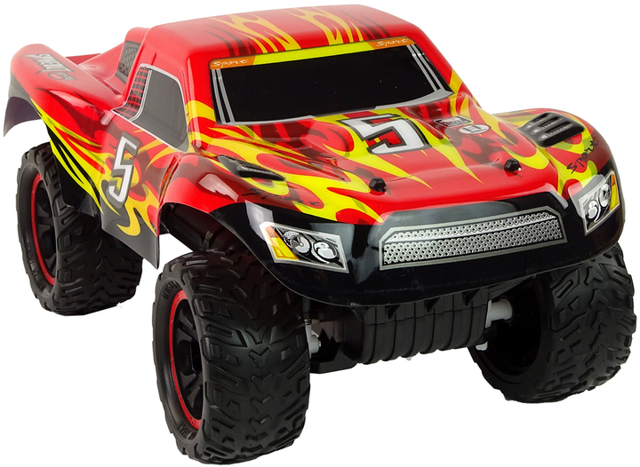 Auto zdalnie sterowane Lean Toys Truck Monster 1:12 Czerwone (15391) (5905515357685) - obraz 7