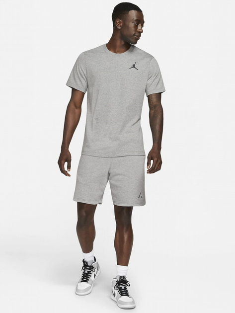 Koszulka męska bawełniana Nike M J Jumpman Emb SS Crew DC7485-091 XL Szara (195238739270) - obraz 3