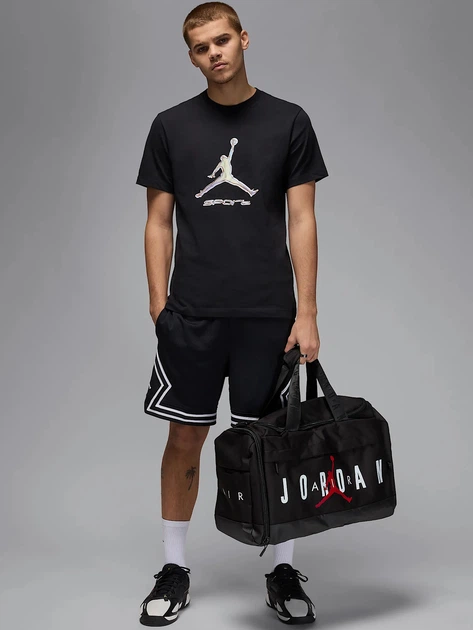 Футболка бавовняна довга чоловіча Nike M J Sprt Df Gfx SS Crew HQ7984-010 S Чорна (197859000609) - зображення 3