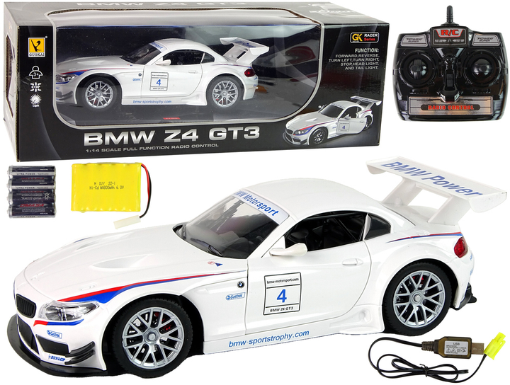 Auto zdalnie sterowane Lean Toys BMW Z4 Białe (13736) (5905515359344) - obraz 2