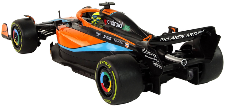 Auto zdalnie sterowane Rastar McLaren F1 1:12 Czarno-pomarańczowe (15291) (5905515356770) - obraz 6