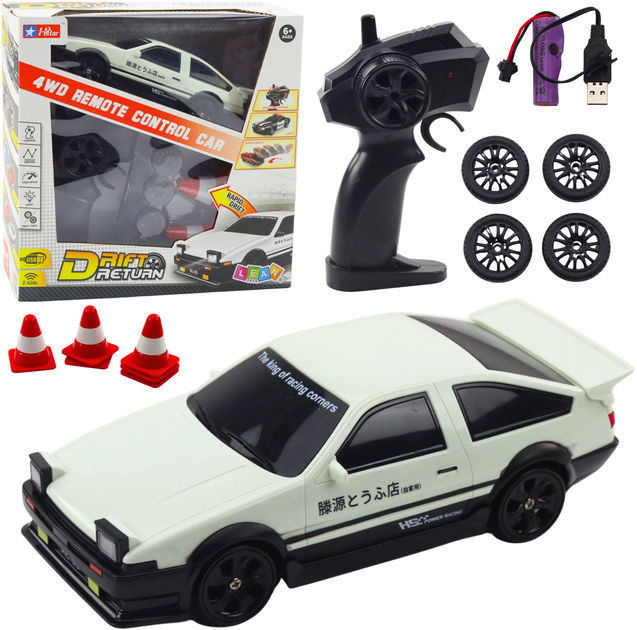 Auto zdalnie sterowane Lean Toys 4WD Białe (22688) (5905991050377) - obraz 2