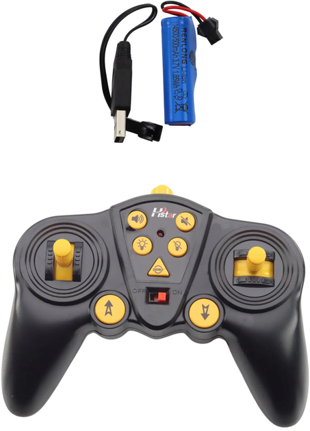 Koparka gąsienicowa zdalnie sterowana Lean Toys 6CH Żółta (22699) (5905991050483) - obraz 5