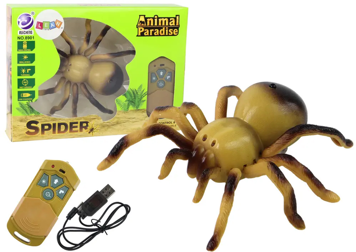 Pająk zdalnie sterowany Lean Toys Animal Paradise Żółty (3317) (5905884458891) - obraz 2