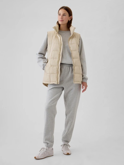 Теплый жилет удлиненный женский GAP 892543330 S Бежевый (1159836477) - Фото 4 Теплый жилет удлиненный женский GAP 892543330 S Бежевый (1159836477) - изображение 4