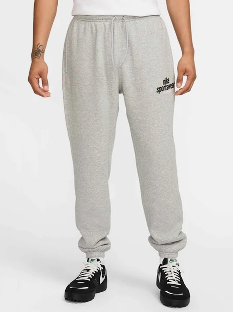 Спортивні штани чоловічі Nike M Nk Club BB CF Pant Nsw Gfx HJ2185-063 XL Сірі (197859240746) - зображення 1