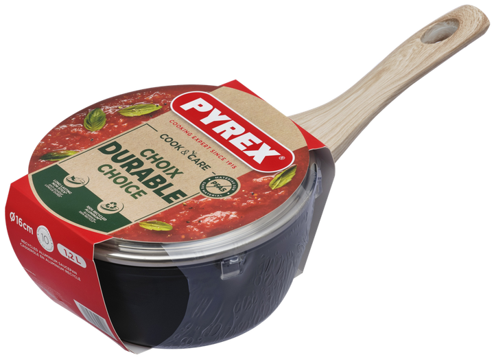 Ковш с крышкой Pyrex Cook&Care 1,2л CR16AP6/8044 - Фото 2 Ковш с крышкой Pyrex Cook&Care 1,2л CR16AP6/8044 - изображение 2
