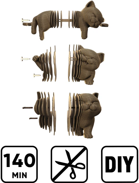 3D пазл-конструктор Cartonic 3D Puzzle Kittens Trio 254 елементів (CARTKITTENS) - Фото 12 3D пазл-конструктор Cartonic 3D Puzzle Kittens Trio 254 елементів (CARTKITTENS) - изображение 12