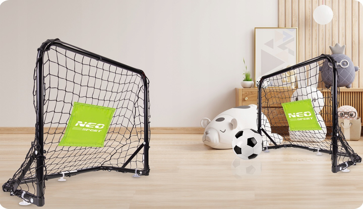 Футбольні ворота Neo Sport набір 2 шт 60 x 45 x 25 см + м'яч + насос NS-461 (5903890617691) - зображення 7