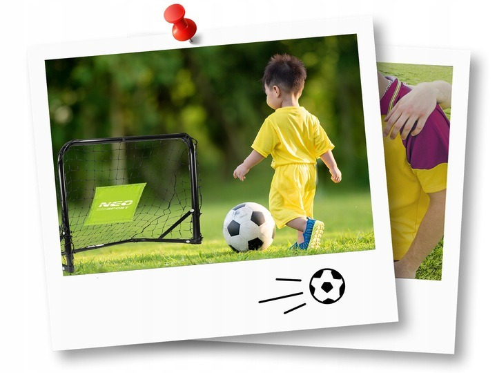 Футбольні ворота Neo Sport набір 2 шт 60 x 45 x 25 см + м'яч + насос NS-461 (5903890617691) - зображення 8