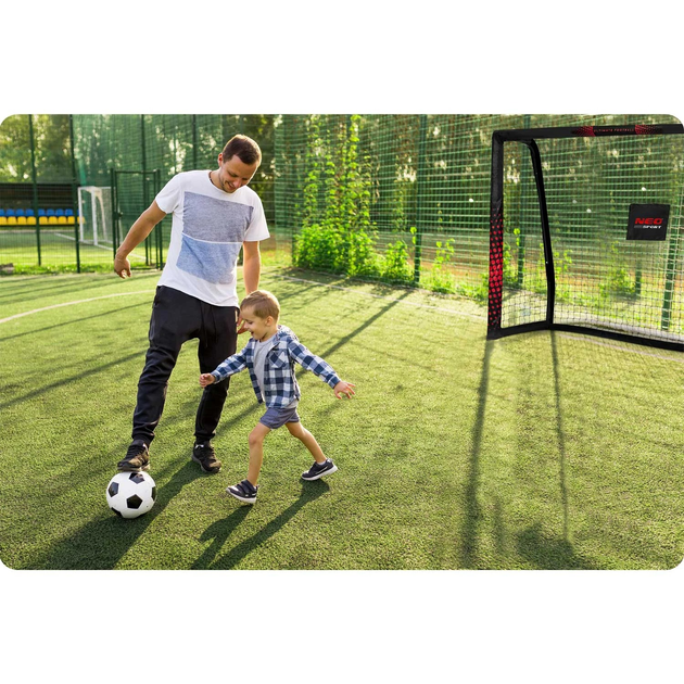Футбольні ворота Neo Sport 180 x 120 x 60 см чорно - червоні NS-463 (5903890617714) - зображення 11
