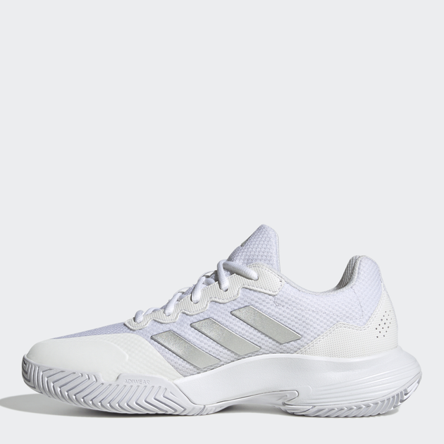 Женские кроссовки для тенниса Adidas Gamecourt 2 W HQ8476 36.5 (4UK) 22.5 см Ftwwht/Silvmt/Ftwwht (4066748165421) - Фото 3 Женские кроссовки для тенниса Adidas Gamecourt 2 W HQ8476 36.5 (4UK) 22.5 см Ftwwht/Silvmt/Ftwwht (4066748165421) - изображение 3