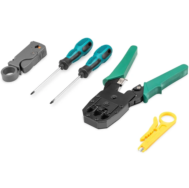 Набор сетевика для обжимки, тестирования и монтажа витой пары Digitus Network Tool Set Plus DN-94027 в чехле - изображение 2