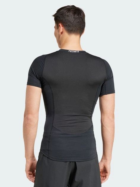 Футболка спортивна довга чоловіча Adidas Techfit Compression Training JE6698 XL Чорна (4067893376328) - зображення 2