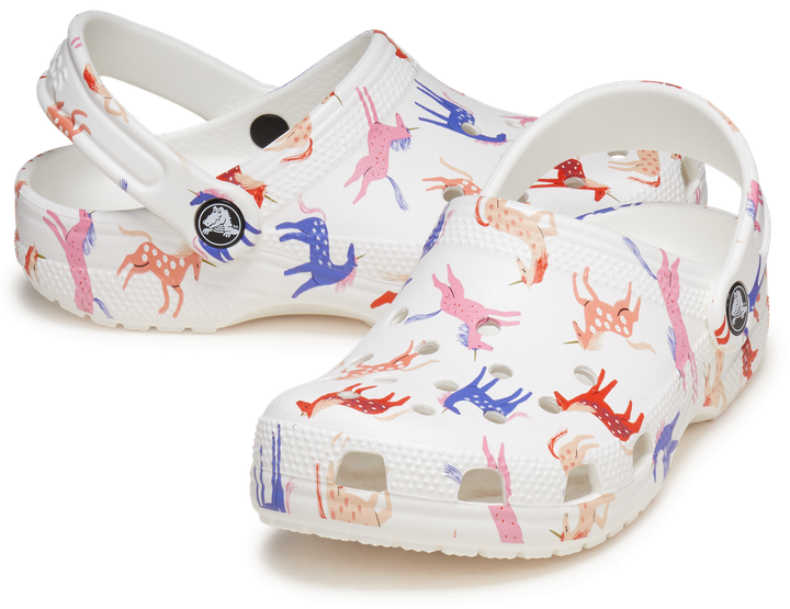 Детские сабо CROCS CLASSIC CHARACTER PRINT CLOG KIDS 32 Белые в принт 209695 - изображение 7