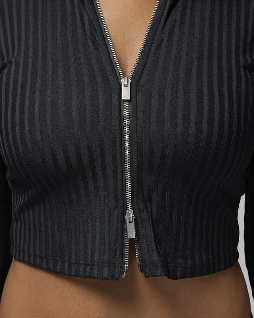Кофта женские Jordan Long-Sleeve Top S Черный FV7185-010 - изображение 4