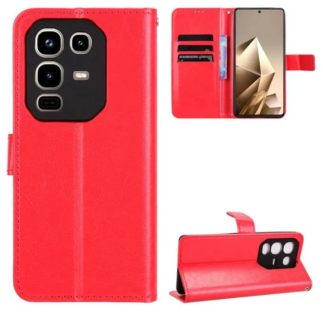 Чехол-книжка Book Case для Infinix Note 50 Pro Plus (5G) / красный - Фото 2 Чехол-книжка Book Case для Infinix Note 50 Pro Plus (5G) / красный - изображение 2