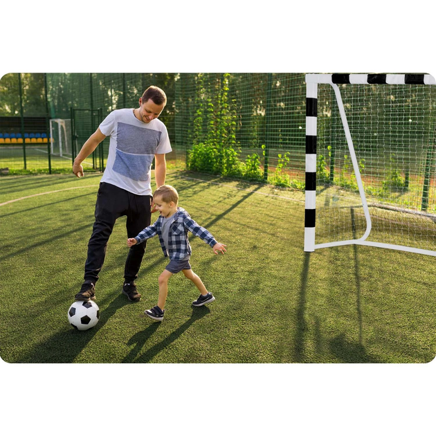 Bramka do piłki nożnej Neo Sport 300 x 160 x 90 cm czarno - biała NS-460 (5903890617684) - obraz 7