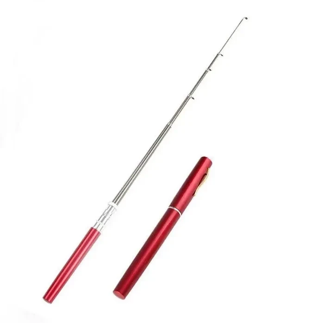 Мини-удочка телескопическая складная Fishing Rod In Pen Case 96 см Красный (2853) - Фото 3 Мини-удочка телескопическая складная Fishing Rod In Pen Case 96 см Красный (2853) - изображение 3