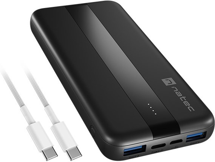 Powerbank Natec Trevi Slim Q V2 10000 mAh PD20W/QC18W Black (NPB-2294) - obraz 6