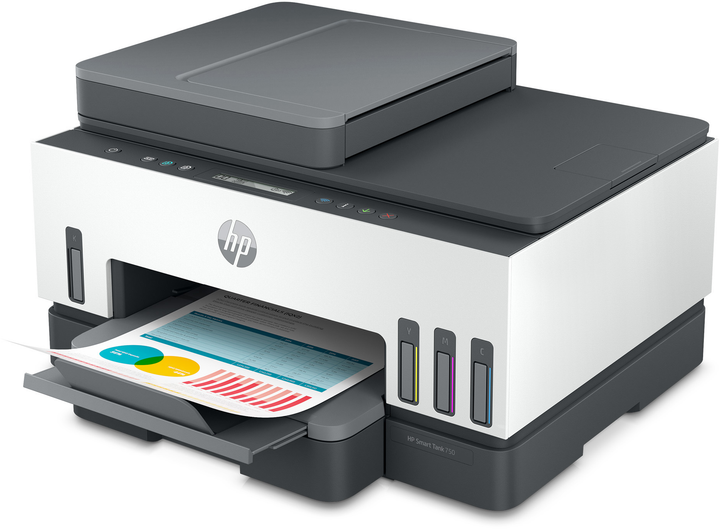МФУ HP Smart Tank 750 Wi Fi, duplex, ADF, Ethernet (6UU47A) - Фото 3 МФУ HP Smart Tank 750 Wi Fi, duplex, ADF, Ethernet (6UU47A) - изображение 3