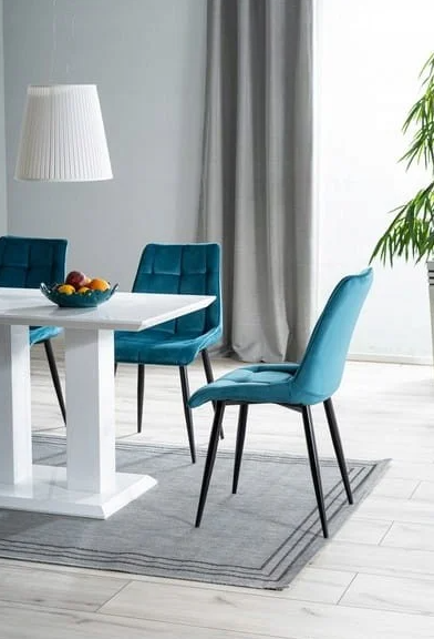 Стул мягкий со спинкой Velka Chic Bluvel 46 Velvet VBl46 морской - изображение 6