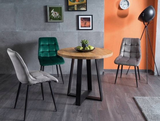 Стул мягкий со спинкой Velka Chic Bluvel 19 Velvet VBl19 серый - изображение 4
