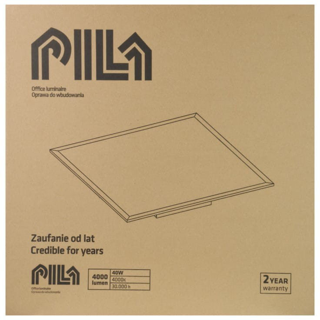 Panel LED PILA RC007B 60 x 60 cm 40 W 4000 lm 4000 K White (8719514959972) - obraz 7