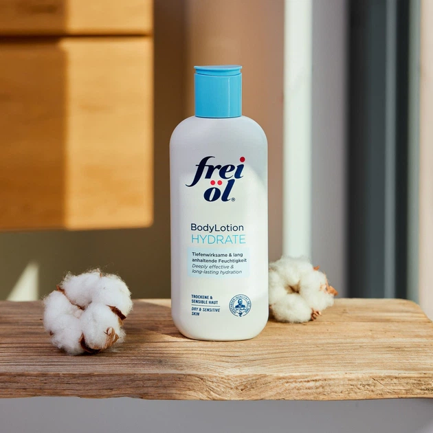 Лосьон для тела Frei Ol Hydrate для сухой и чувствительной кожи 250 мл (4024619151010) - Фото 2 Лосьон для тела Frei Ol Hydrate для сухой и чувствительной кожи 250 мл (4024619151010) - изображение 2