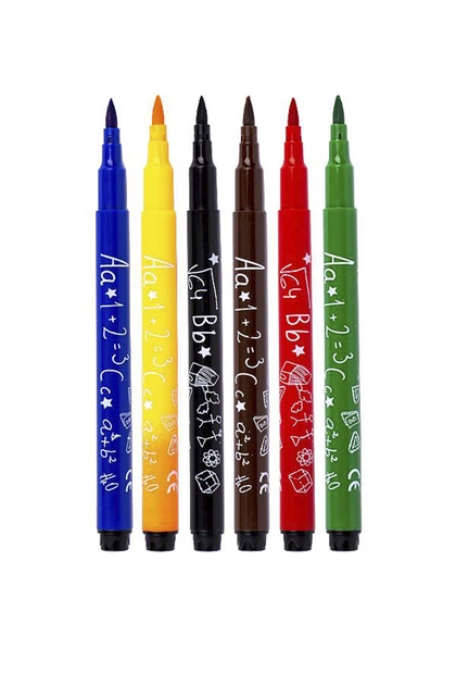 Фломастери-пензлики "Colors", 6 кольорів колір різнокольоровий COLOR-IT ЦБ-00281033 - зображення 2