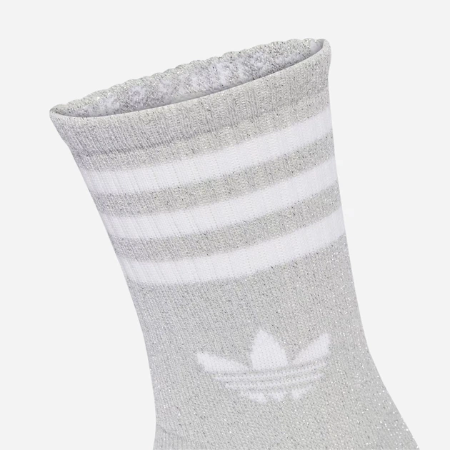 Набор женских носков высоких Adidas 3-Stripes Glitter Crew Socks 2 Pairs JX5204 37-39 3 пары Серебристый/Белый (4068807864887) - Фото 2 Набор женских носков высоких Adidas 3-Stripes Glitter Crew Socks 2 Pairs JX5204 37-39 3 пары Серебристый/Белый (4068807864887) - изображение 2