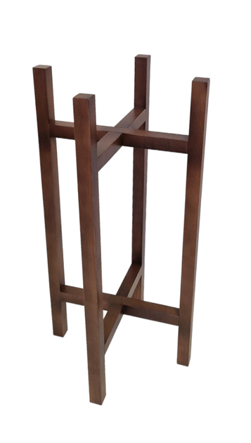 Подставка под вазон из натурального дерева коричневого цвета WoodDecor средняя - изображение 3